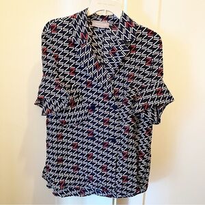 Nancy Cavally Paris N‎ Short Bell Sleeve Sleep Top